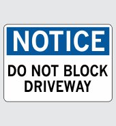 .080 Aluminum Sign with Notice Message #N156