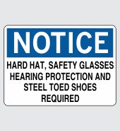 Heavy Duty Vinyl Decal with Notice Message #N264