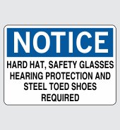 Heavy Duty Vinyl Decal with Notice Message #N264
