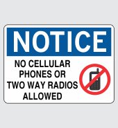 .060 Plastic Sign with Notice Message #N372