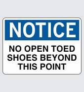 .060 Plastic Sign with Notice Message #N426
