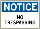 3-1/2&amp;QUOT; x 5&amp;QUOT; No Trespassing - Notice Message #N453
