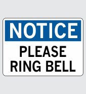 .060 Plastic Sign with Notice Message #N561