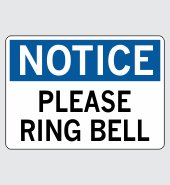 .080 Aluminum Sign with Notice Message #N561