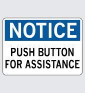 .060 Plastic Sign with Notice Message #N615