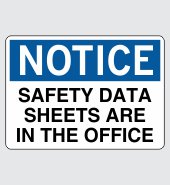 .060 Plastic Sign with Notice Message #N669