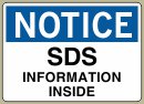 12&amp;QUOT; x 18&amp;QUOT; SDS Information Inside - Notice Message #N750